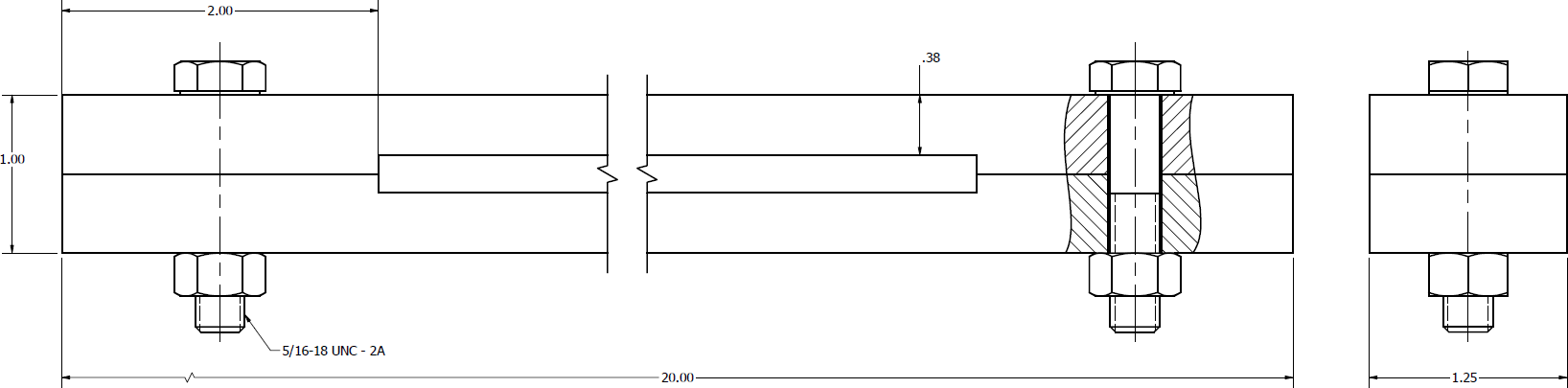Drawing of the S4-beam benchmark
