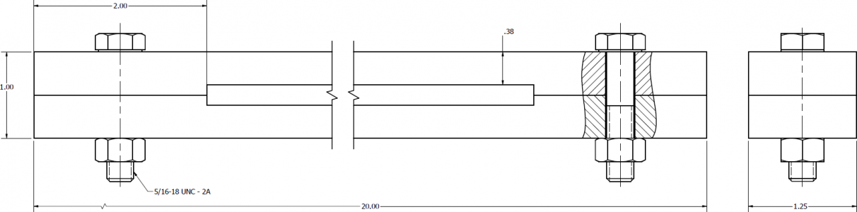 Drawing of the S4-beam benchmark