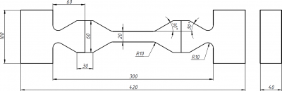 Drawing for the Cut-Beam benchmark